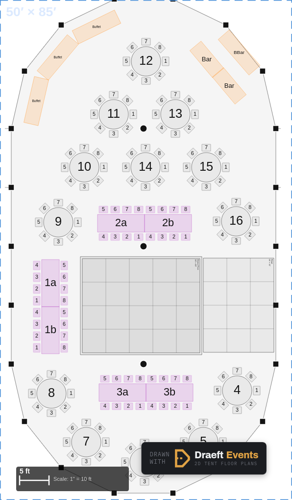 45' × 84' plan — zoomed detail view